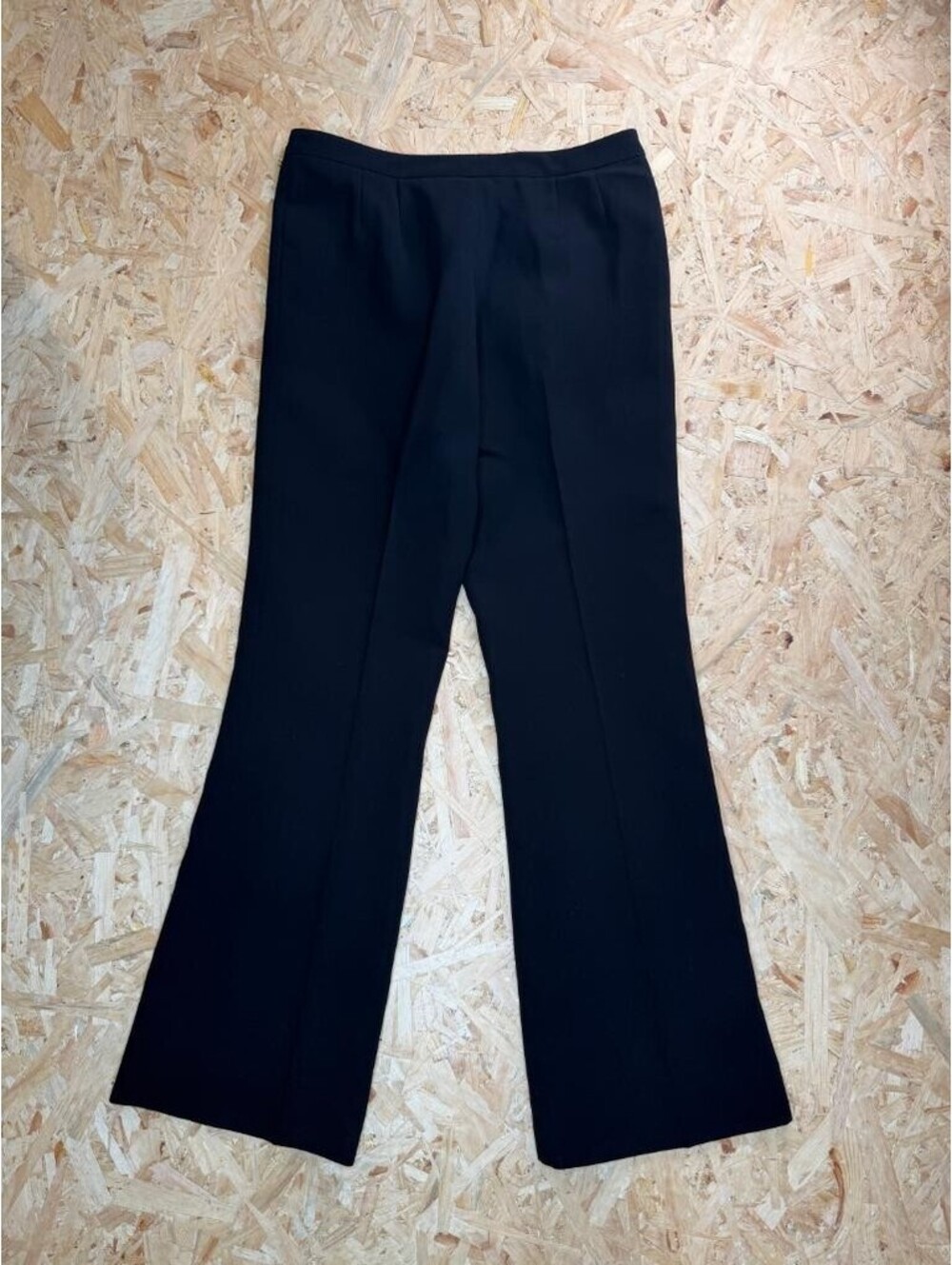 Black Wool Blend Dress Pants Womens Size 10 Wide Leg Trouser - Picture 10 of 16